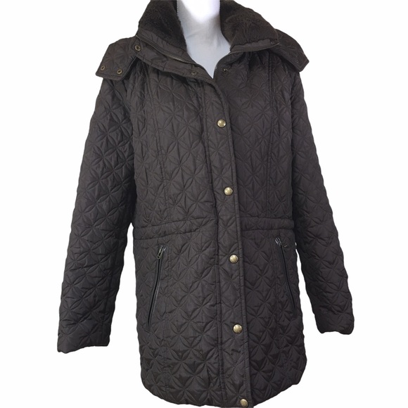 Andrew Marc Jackets & Blazers - Marc New York Brown Detachable Hood Puffer Coat L